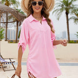 Megan | Camisa de Praia Leve com Cintura Ajustável