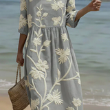 Women's casual dress with floral print