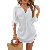 Megan | Camisa de Praia Leve com Cintura Ajustável