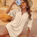Megan | Camisa de Praia Leve com Cintura Ajustável