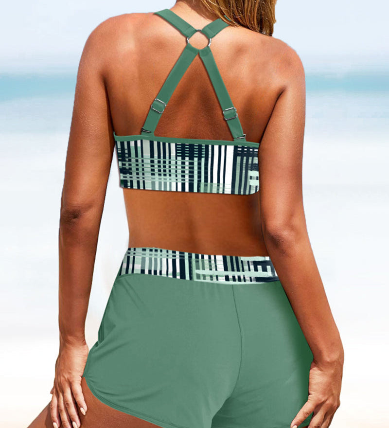 Janette - Bikini Canelado de Cintura Subida