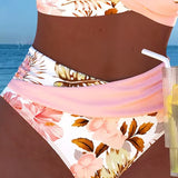 Bikini com Contraste e Padrão Floral