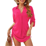 Megan | Camisa de Praia Leve com Cintura Ajustável