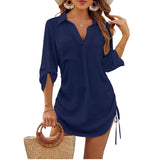 Megan | Camisa de Praia Leve com Cintura Ajustável