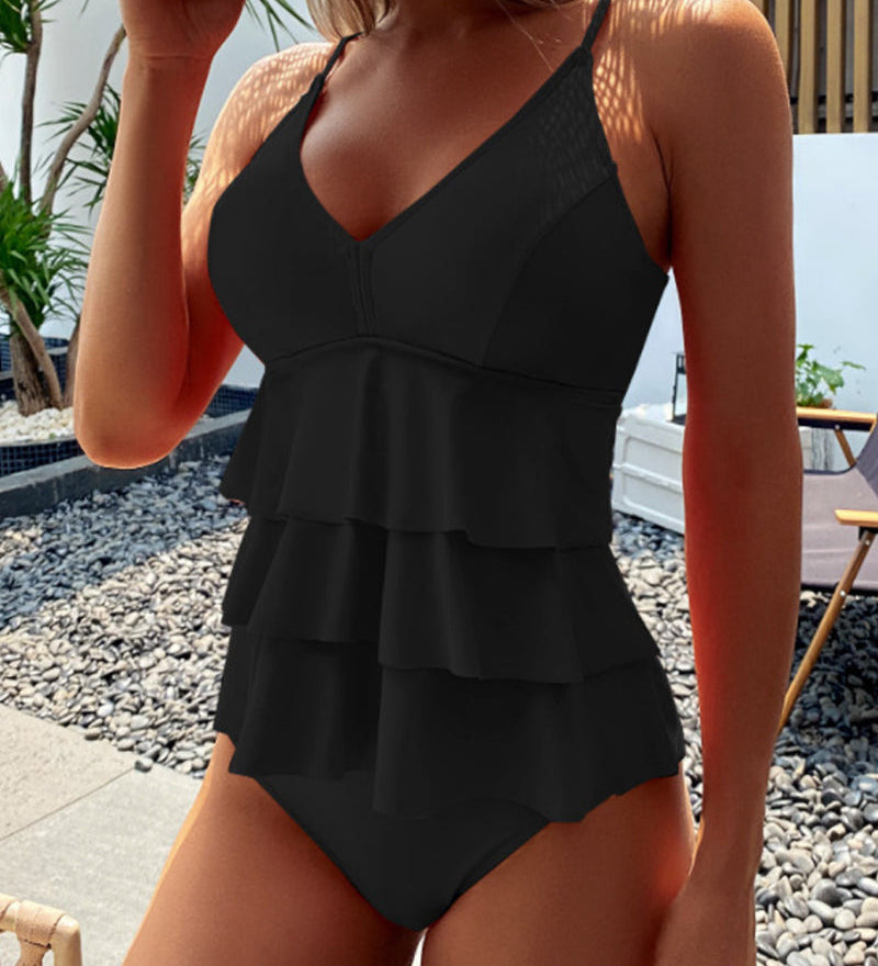 Lia - Fato de Banho Elegante com Folhos