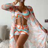 Laluna® | Conjunto de Bikini de 3 Peças com Estampado
