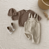 "Arthur" Corduroy Suspender Romper