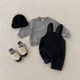 "Arthur" Corduroy Suspender Romper