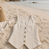 "Elena" Linen Vest