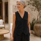 "Elena" Linen Vest