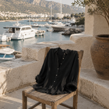"Sophia" Tie-Back Linen Blouse