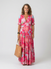 Ana - Vestido midi com padrão floral