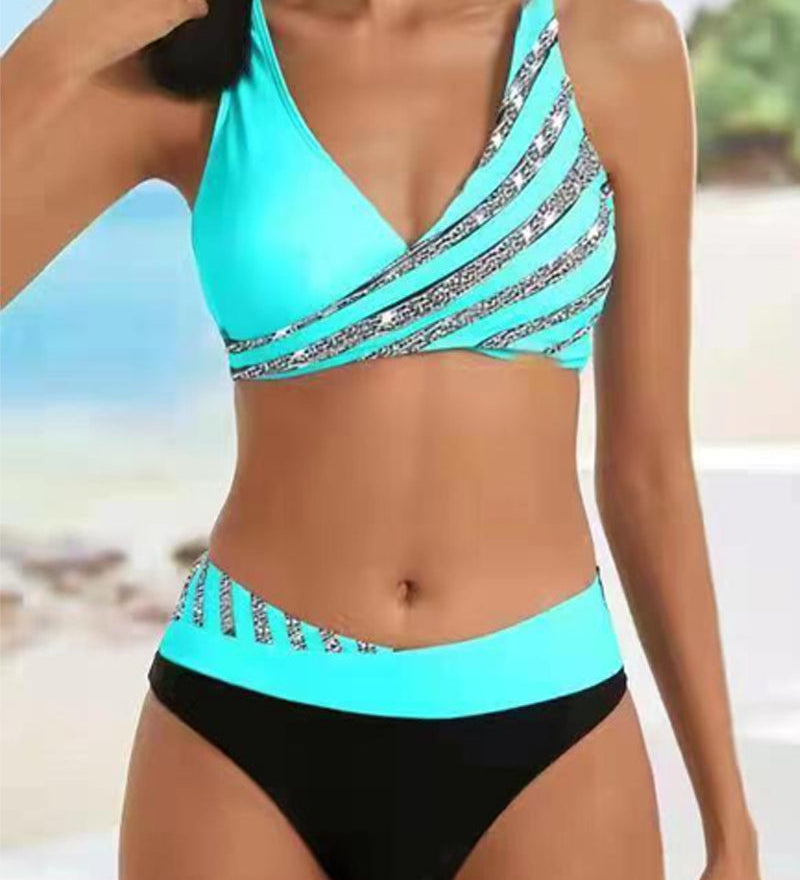 Mona - Bikini Estampado em Tons Quentes