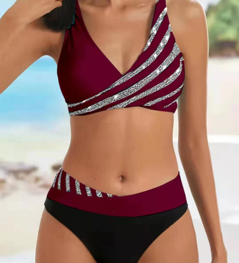 Mona - Bikini Estampado em Tons Quentes