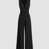 Charity – Chic Sleeveless Jumpsuit with Wide Legs