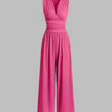 Charity – Chic Sleeveless Jumpsuit with Wide Legs