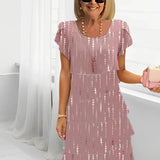 Isabelle – Elegant Fluid Dress with Ruffles