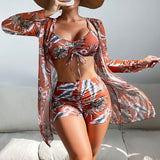 Laluna® | Conjunto de Bikini de 3 Peças com Estampado