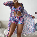 Laluna® | Conjunto de Bikini de 3 Peças com Estampado