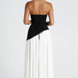 Joana - Maxi Dress with Scarf Detail and High Slit