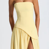 Joana - Maxi Dress with Scarf Detail and High Slit