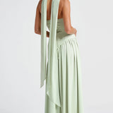 Joana - Maxi Dress with Scarf Detail and High Slit