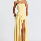 Joana - Maxi Dress with Scarf Detail and High Slit