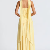 Joana - Maxi Dress with Scarf Detail and High Slit
