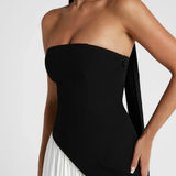 Joana - Maxi Dress with Scarf Detail and High Slit
