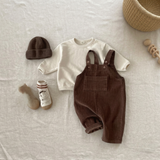 "Arthur" Corduroy Suspender Romper